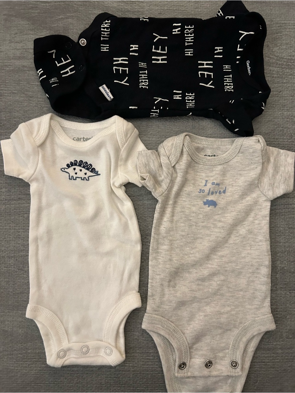 Bundle of 3 Baby Onesie Set (Preemie Size)